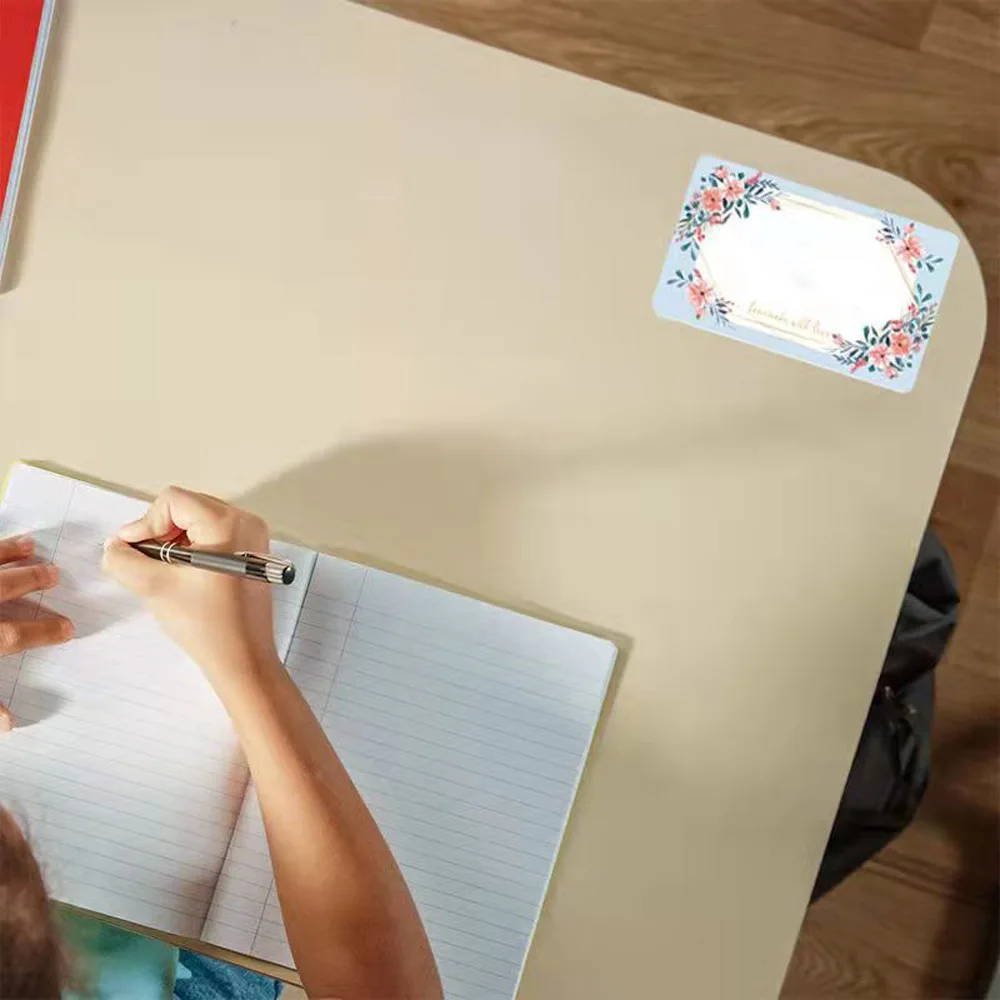 500 قطعة/لفة مستطيل الزهور ملصقات تسمية الاسم 3x5 سنتيمتر فارغة للكتابة العلامات هدية صندوق الذاتي لاصق ختم ملصقات الزخرفية