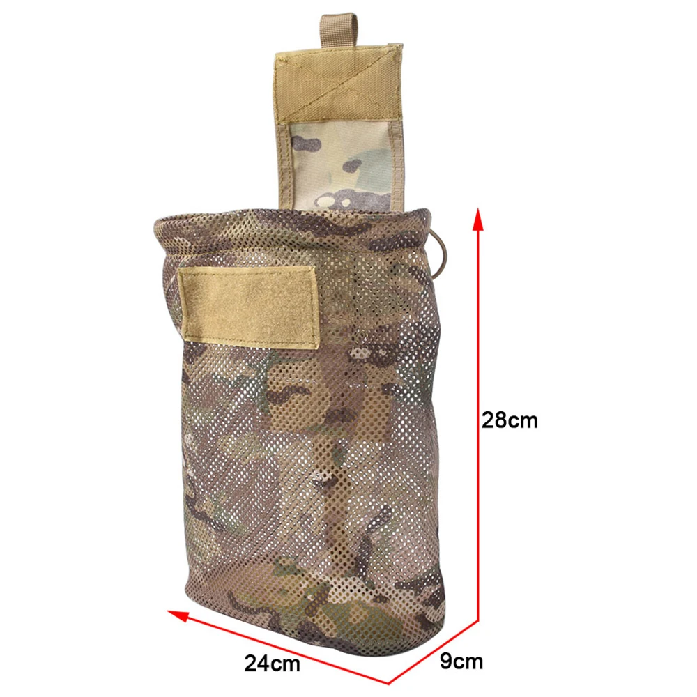 Tactical Outdoor Sport New Roll-Up Mag Mesh Dump Pouch Magazine Mini Foldable Net Pocket EDC Hunting Bags 500D