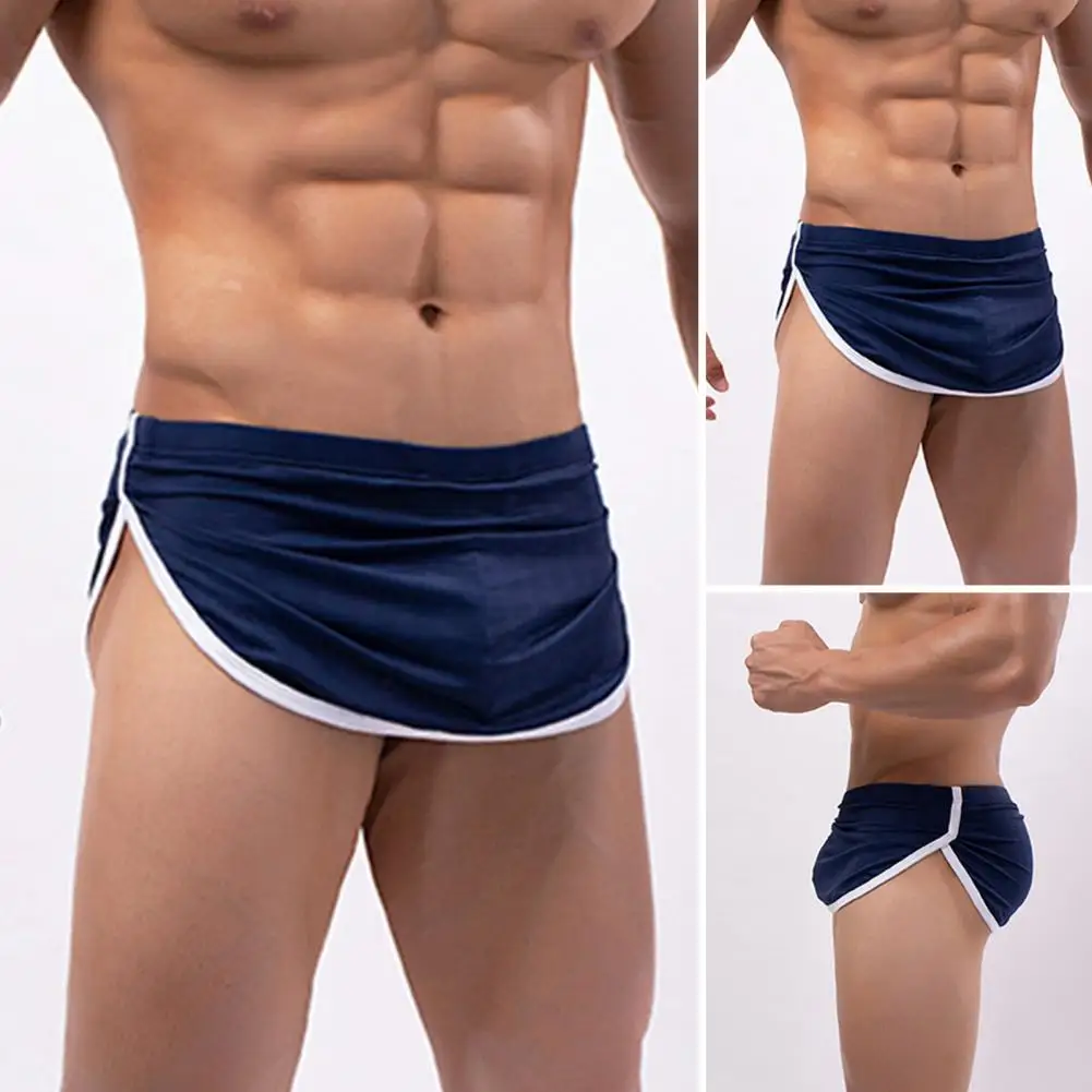 Mannen String Sexy Laagbouw Elastische Tailleband Slim Fit Slips Effen Kleur Ondergoed Ademend Mesh Slipje Dagelijkse Slijtage Муж Turismo