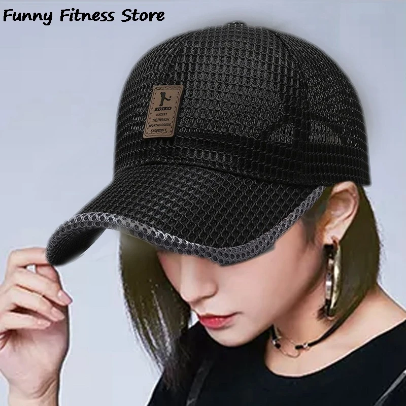 Breathable Mesh Golf Caps Fishing Running Panama Women Men Sports Tennis Cap Outdoor Sunscreen Hat Adjustable Belts Visors Hats