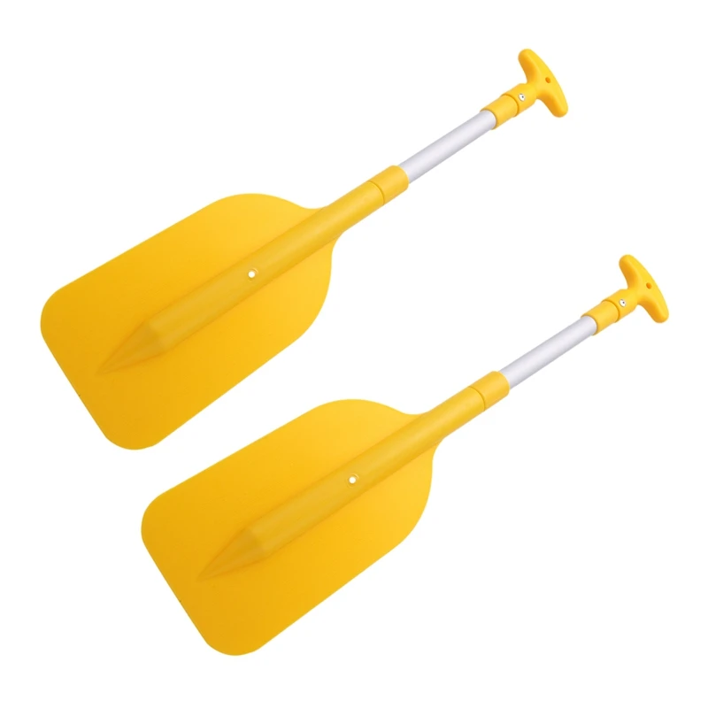 2Pcs Telescopic Paddle Portable Collapsible Adjustable Aluminum Alloy Oar Safety Boat Accessories