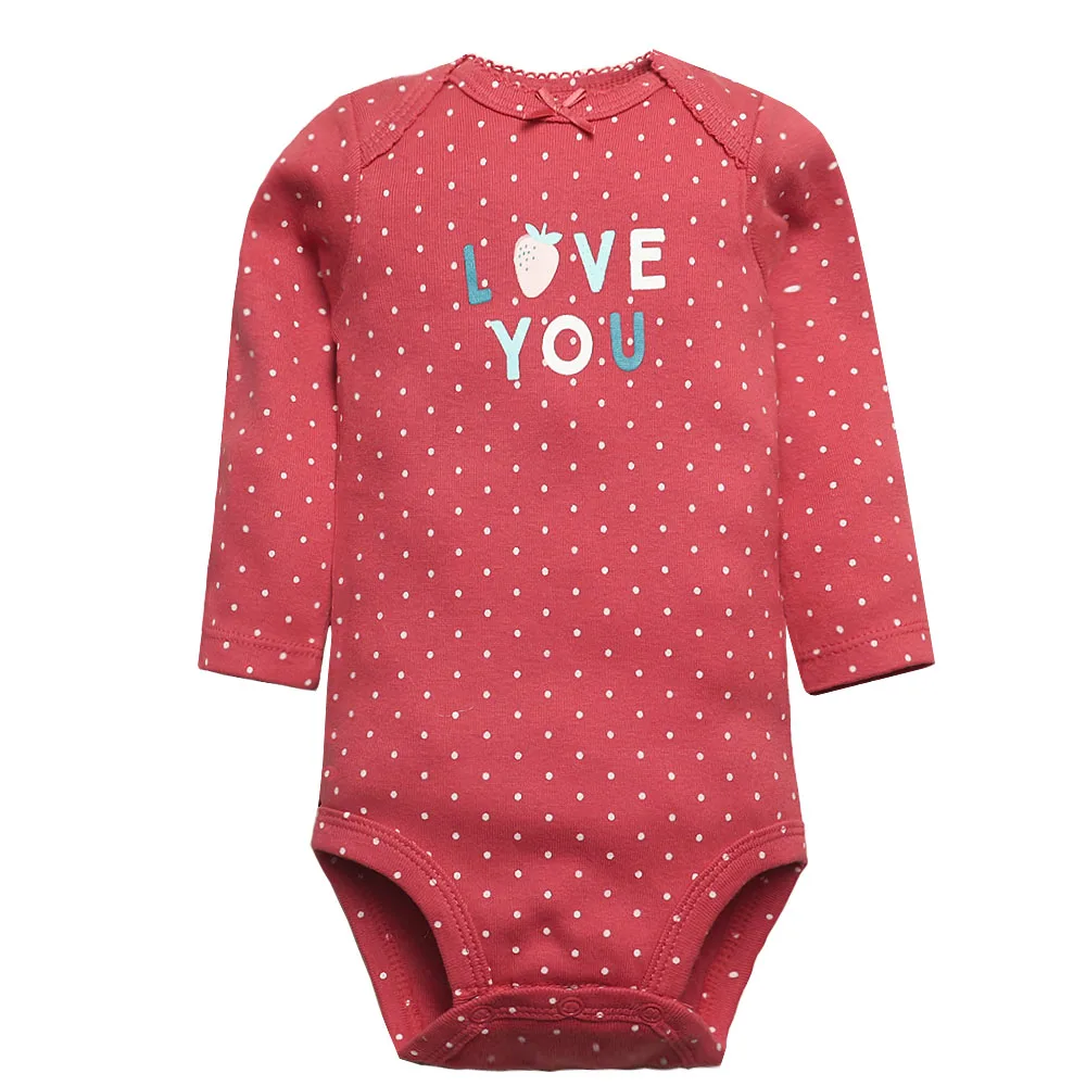 5Pcs Baby Girls Clothes Newborn Girl Rompers 100% Cotton Kids Jumpsuits Long Sleeve Toddler Clothing Infant Bebe Clothes