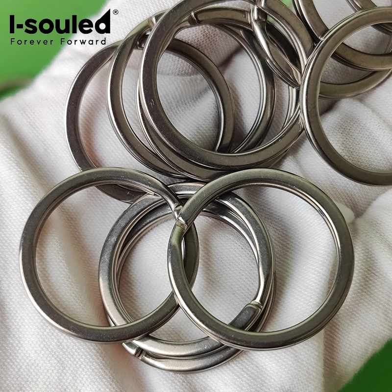 6 pieces Titanium Split Ring Keychain - Rust-Proof & Lightweight for Outdoor Adventures 20mm | 25mm | 28mm | 30mm | 32mm