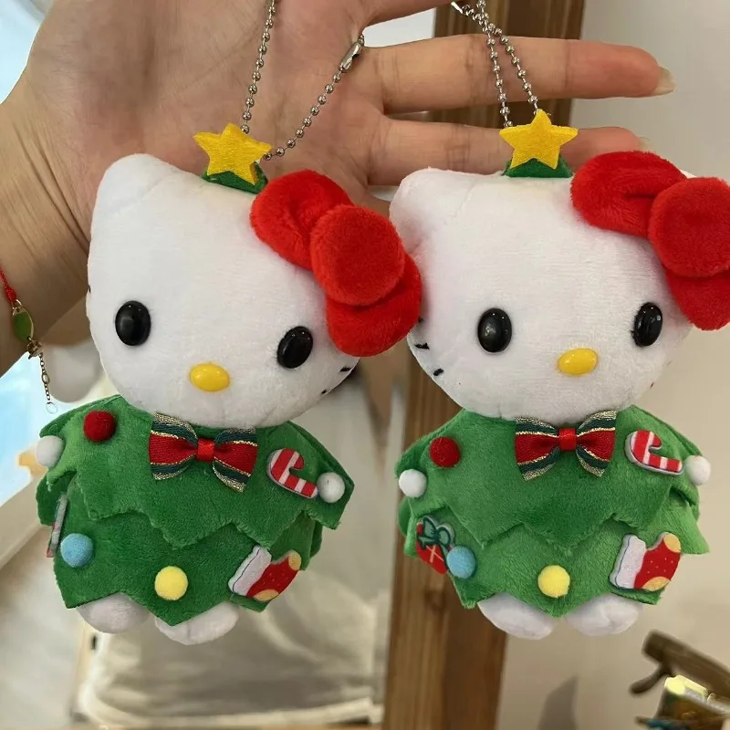 SANRIO-Peluche Hello Kitty pour Fille et Enfant, Dessin Animé, Mignon, Jupe d'Arbre de Noël, Chat KT, Sac à Dos, Pendentif, Cadeaux de Vacances