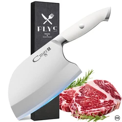 Stainless steel Serbian chef knife: meat cutting knife,6-inch high carbon steel kitchen specific blade,with black gift box U9195