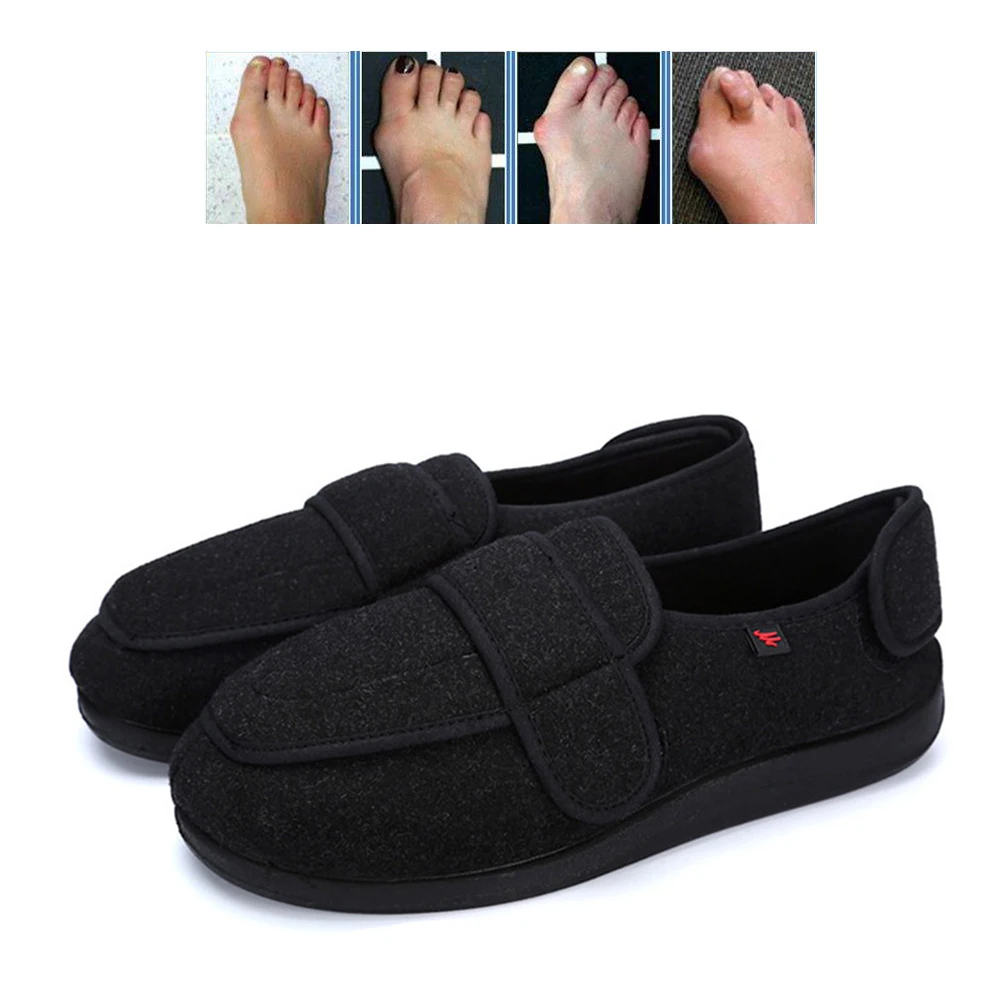 

Short Large Size Diabetic Flat Shoes Thumb Eversion Deformation Shock-Absorbing Postoperative Foot Care Elderly Paitents