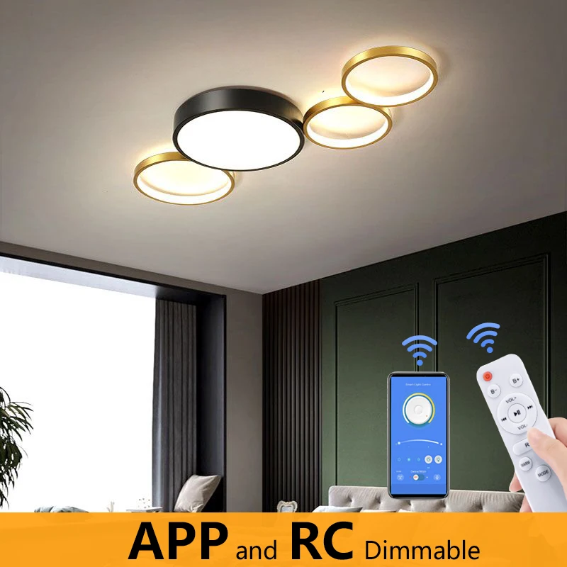 Soggiorno moderno plafoniera a LED camera da letto lampadario a soffitto illuminazione da cucina APP telecomando dimmerabile fabbrica di