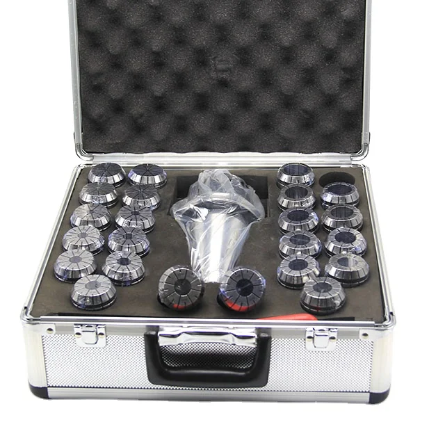 DIN69871 SK50-ER40-100 Collet Chuck with 23pcs ER40 Collet Set 0.008mm for Milling Machine