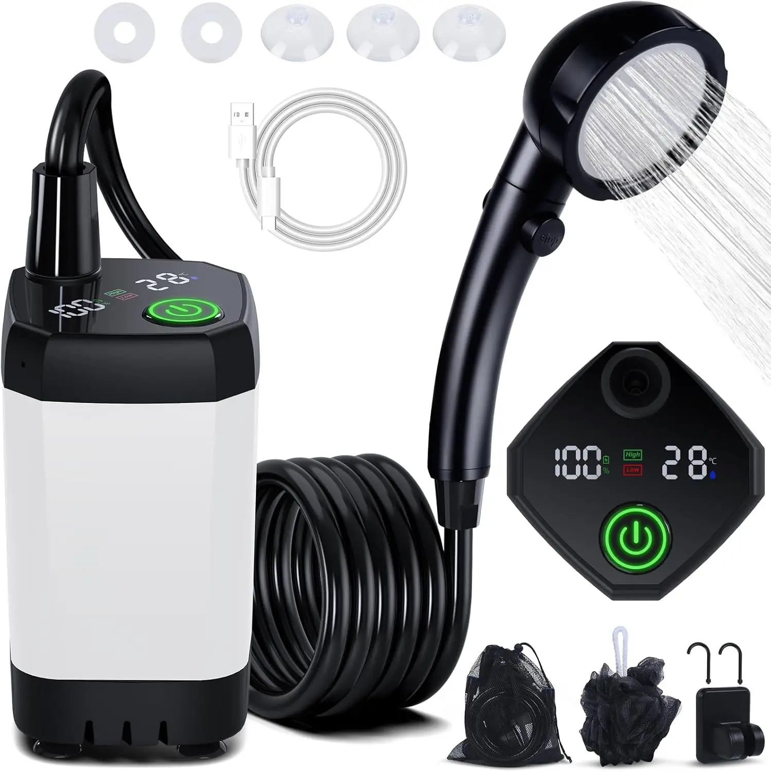 Portable Self-Priming Electric Outdoor Shower Simple Mobile Shower Head for Home Dorm Rural Camping Car Wash Pet Bath view 4
