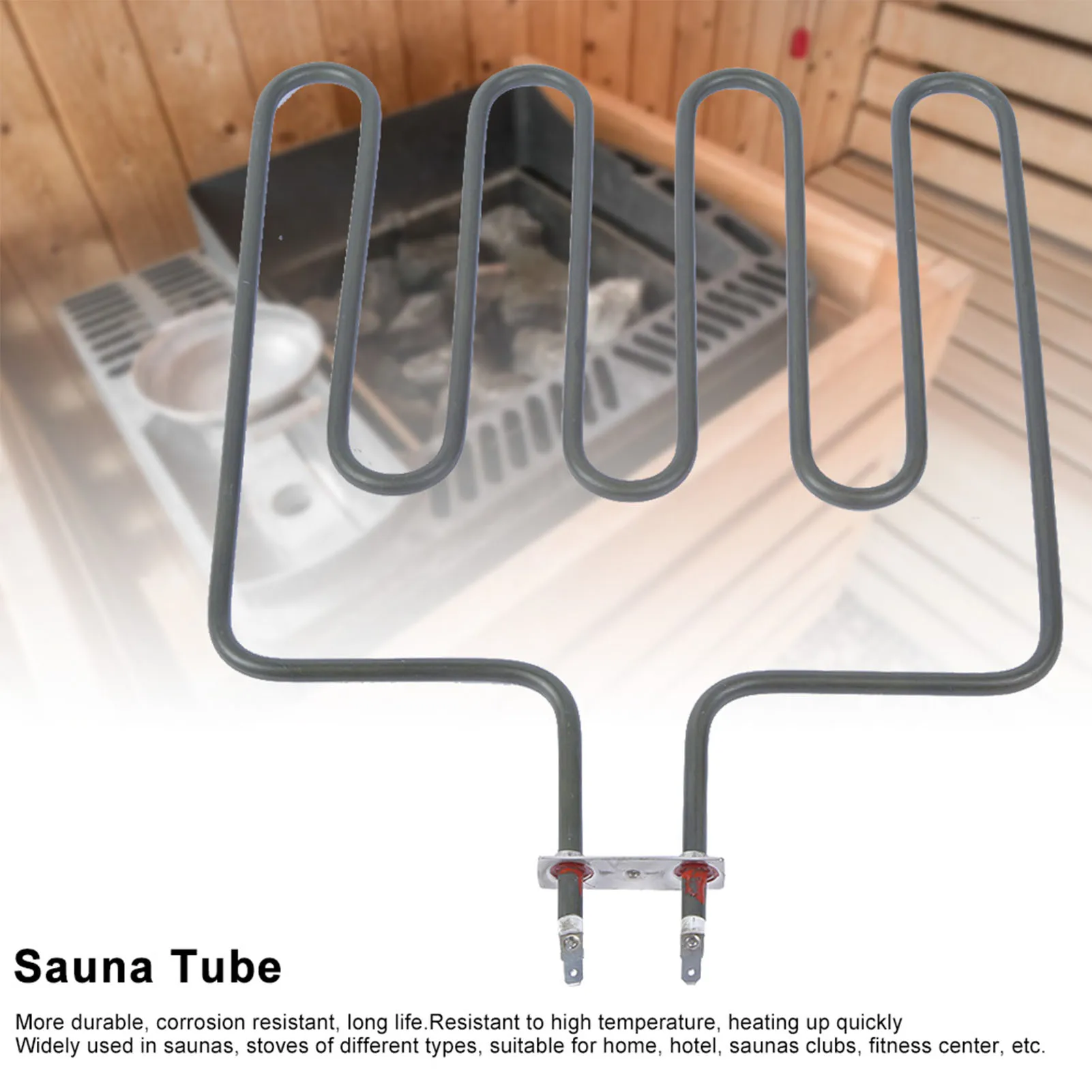 

Electric Heating Element for Sauna Stove Stainless Steel Straight Heat Sauna Heating Element ComponentSCA-2000W Sauna,Heating,