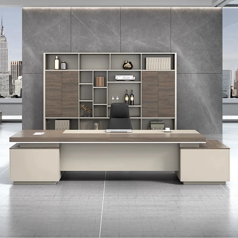custom.Professional L Shape Melamine Executive Office Table Best Selling Wooden CEO Big Office Desk