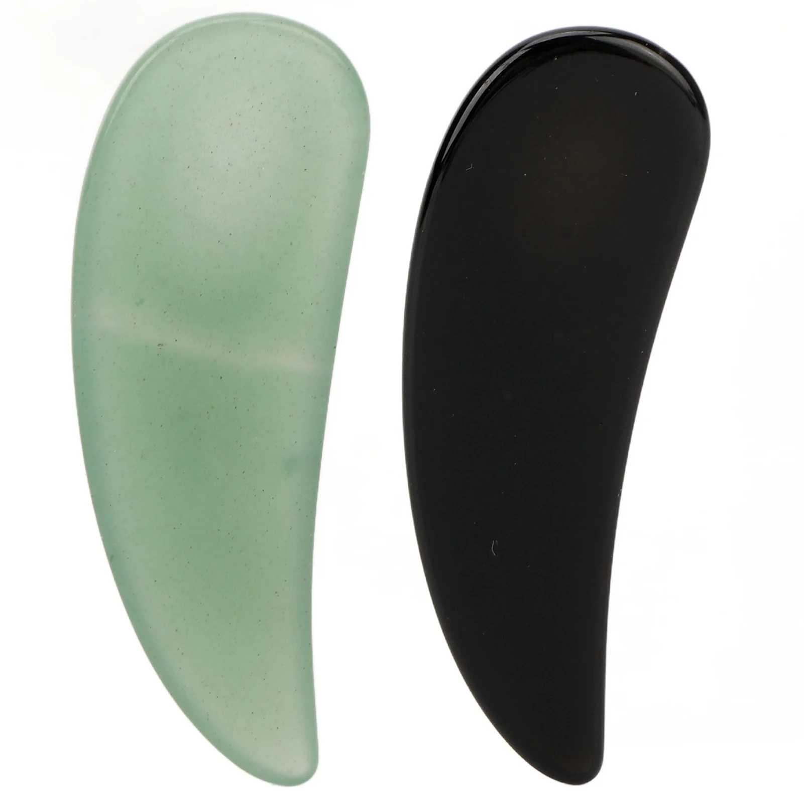 Curved Cosmetic Spatula Scoop Mini Gua Sha Jadestone Curved Makeup Eye Cream Cosmetic Spatula Mini Curved Cosmetic Spatula