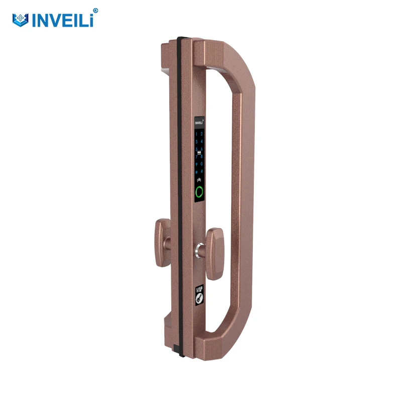 

New Password Pin Code Door Handle Digital Keyless Lock Electronic Fingerprint M1 Rfid NFC Smart lock