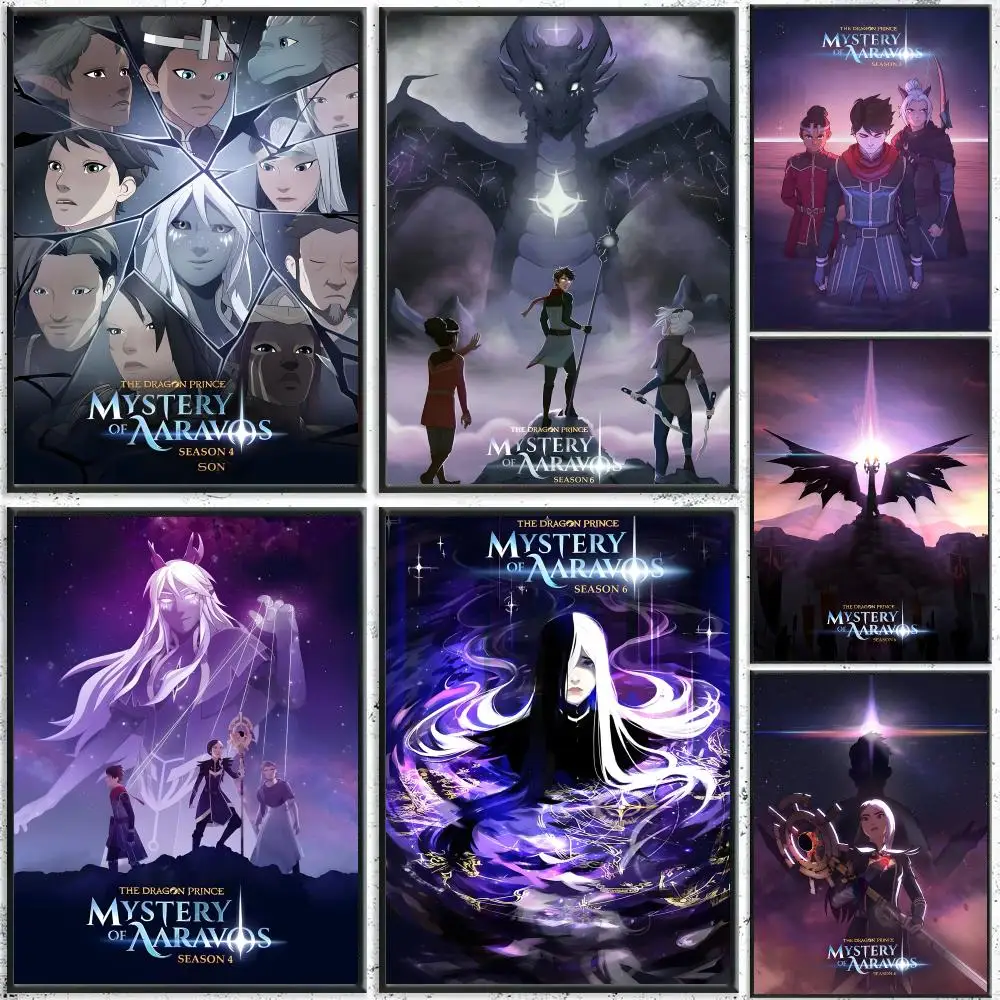 Animation The Dragon Prince Poster Self-Adhesive Waterproof Wall Stickers, Coffee Bar Home Wall Decor