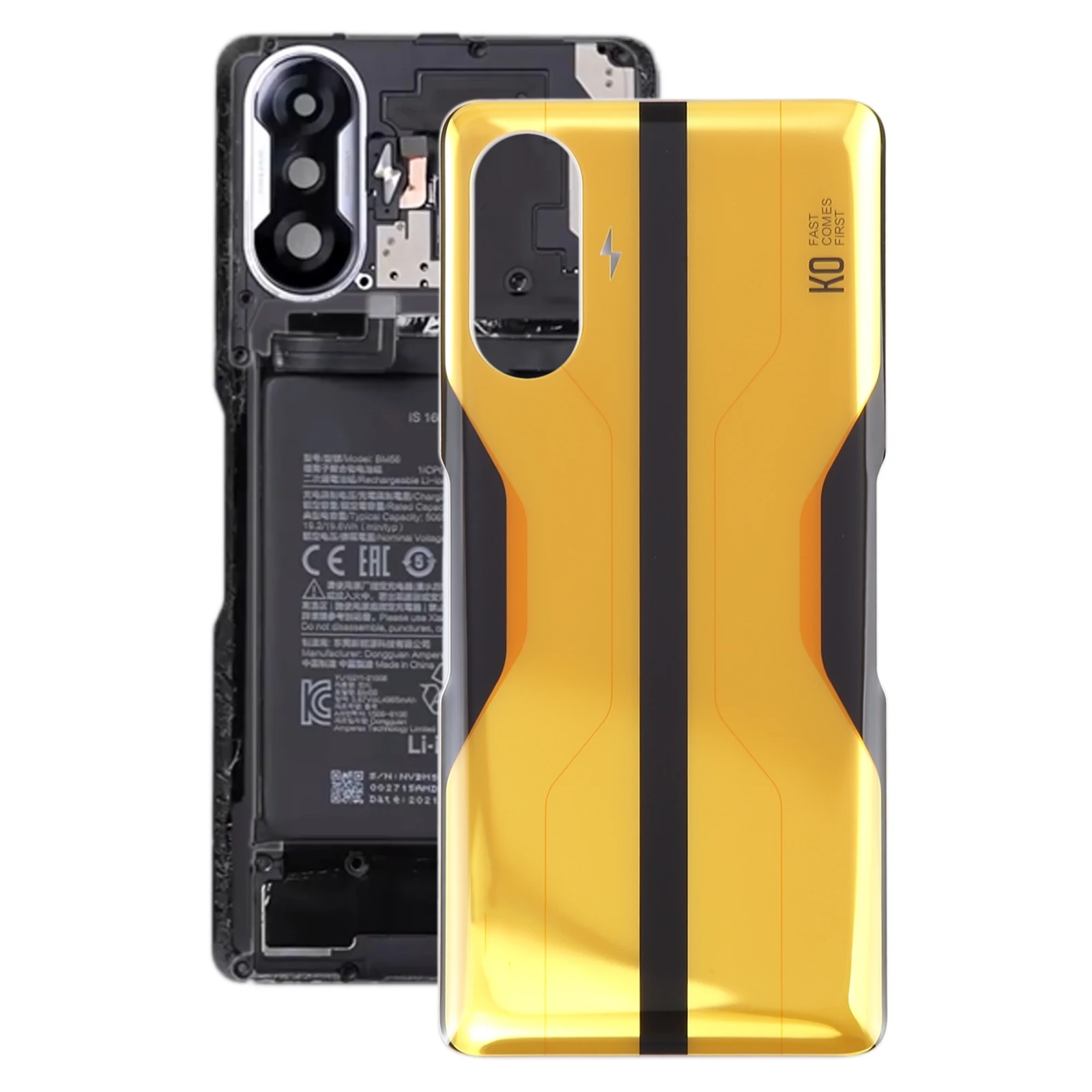 Glass Battery Back Cover for Xiaomi Redmi K40 Gaming Phone Rear Housing Case Replacement