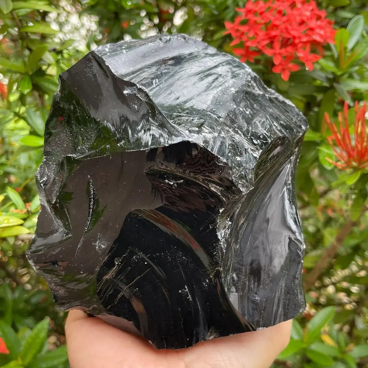 Natural Rough Black Obsidian Irregular Shape Raw Quartz Healing Crystals Stones Mineral Rock Specimen Decoration