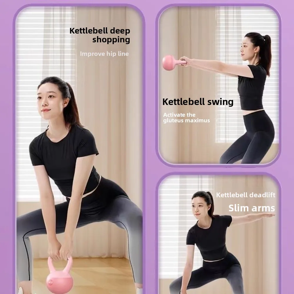 جرس غلاية ناعم للياقة البدنية، سهل الاستخدام، تمارين تدريب القوة، أجراس Kettlebells، دمبل احترافي محمول متعدد الوظائف