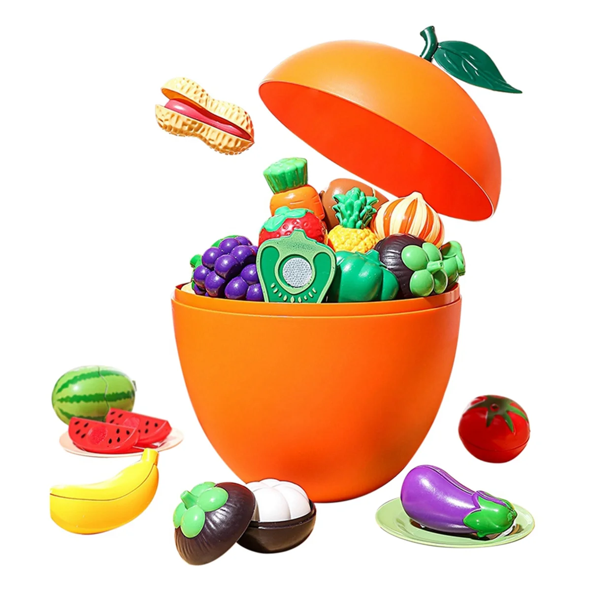 

X55A-Children Fruits and Vegetables Toys Vegetables Play Kitchen Early Education Interactive Game Toys for Children