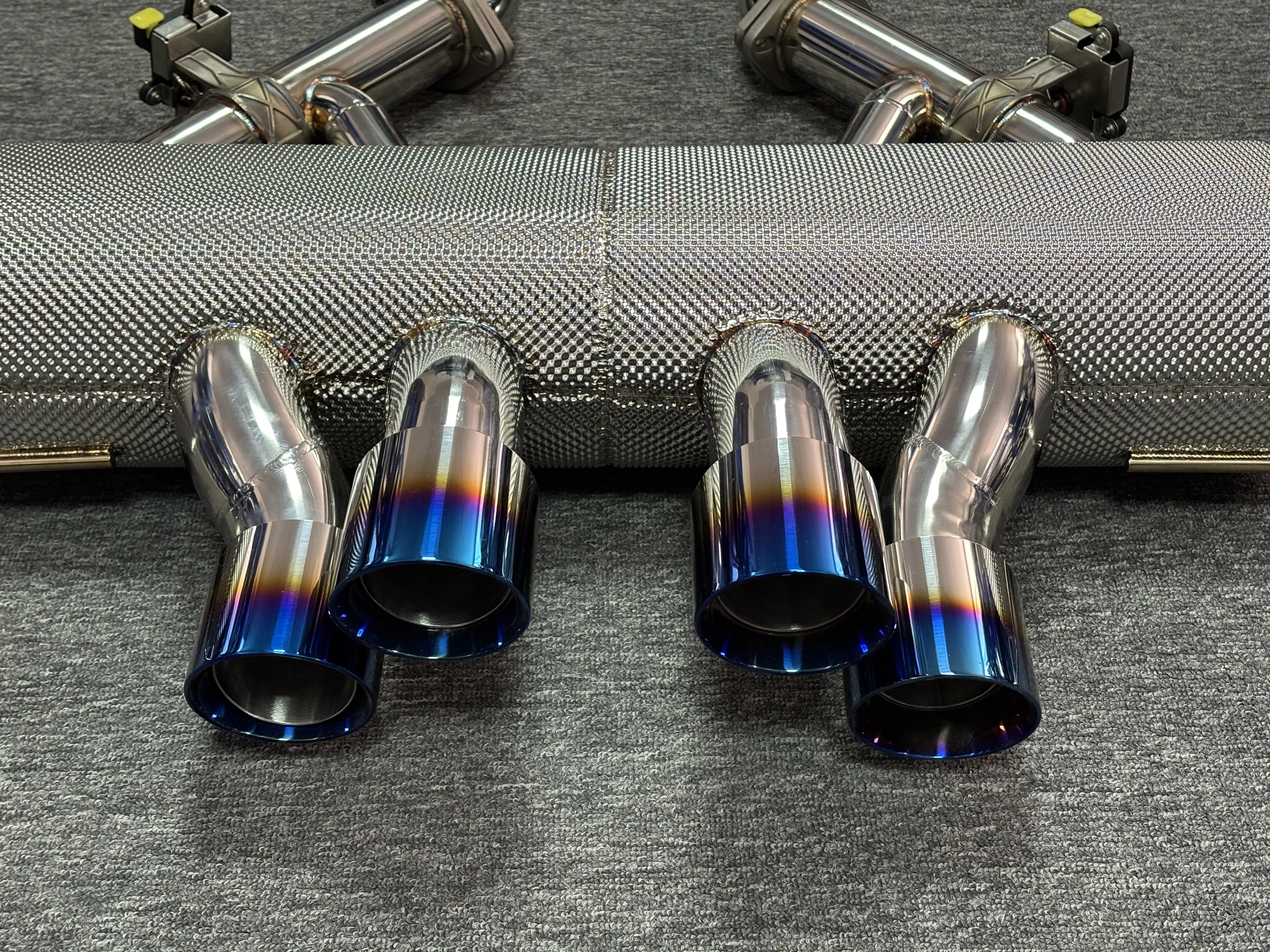 New Arrivals Stainless Steel 304 Tuning Gatling Exhaust with Valvetronic Muffler Blue-burning Tips for G87 M2 3.0T