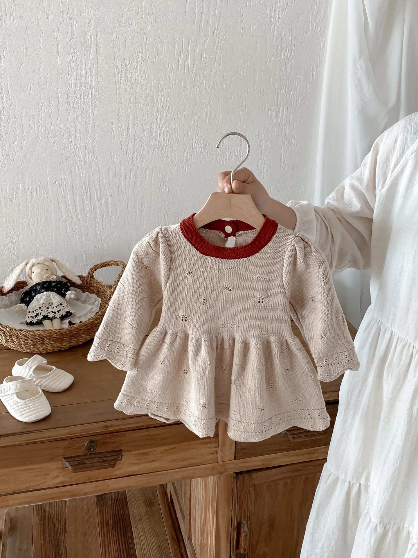 Baby Autumn Clothes 2025 Newborn Winter Knitted Baby Clothes For Girl Long Sleeve Infant Girl Sweater Dress Toddler Girl Clothes