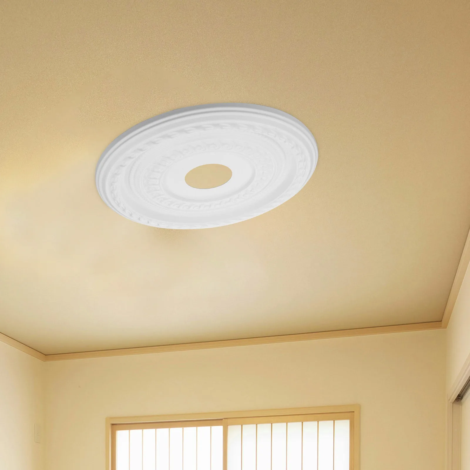 بو السقف ميدالية الزخرفية جولة ضوء السقف ميدالية لتركيبات الإضاءة الحديثة المنزل مكتب الاستخدام التجاري قطرة الماء #4