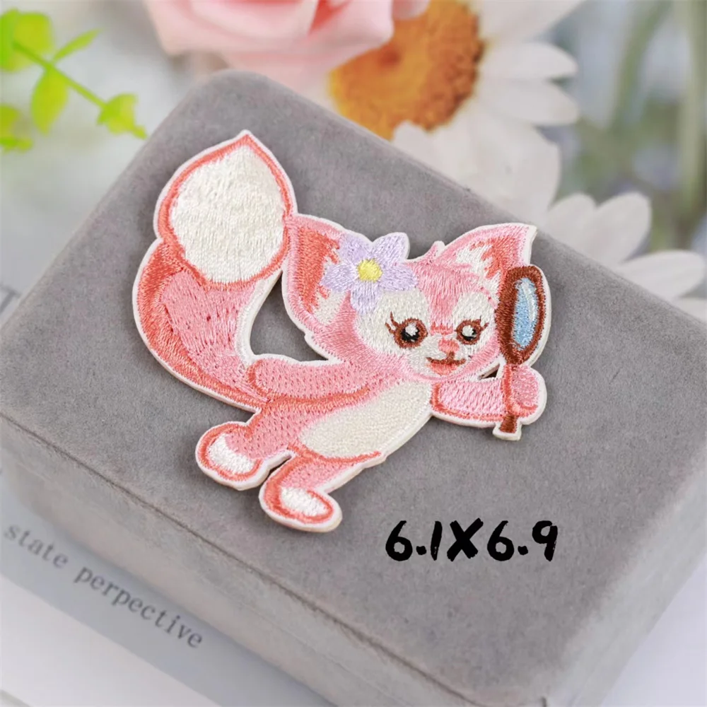 Miniso Stitch Cartoon Cute Anime Alien Dog Iron on Patch for Clothing T-shirt Jeans bag Embroidery Patches on Clothes Applique