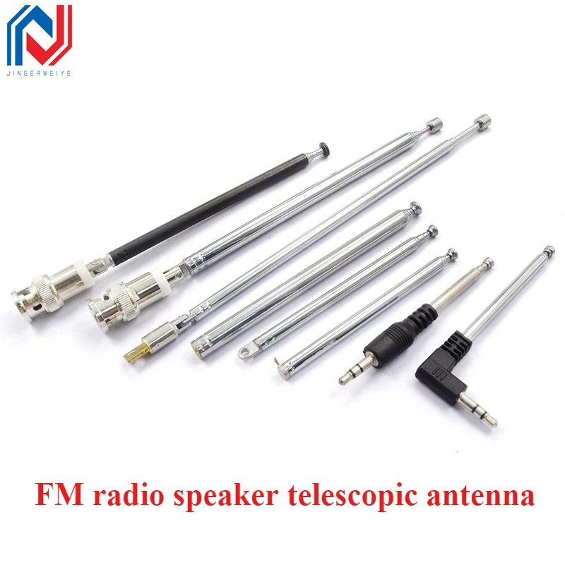 1Pcs/lot FM Radio Sound Pull-Rod Telescopic Antenna BNC7-114 Signal Gain Gimbal Extension Antenna