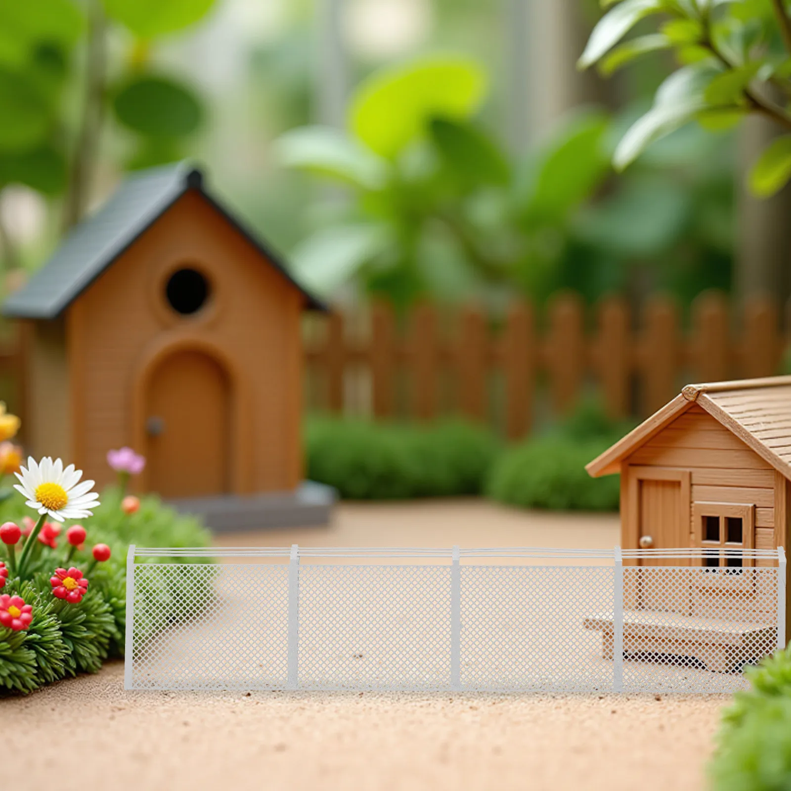 Miniature Railing Micro Landscape Fence DIY Architectural Miniature Garden Railing Compact Stable Plastic Fence for Crafts