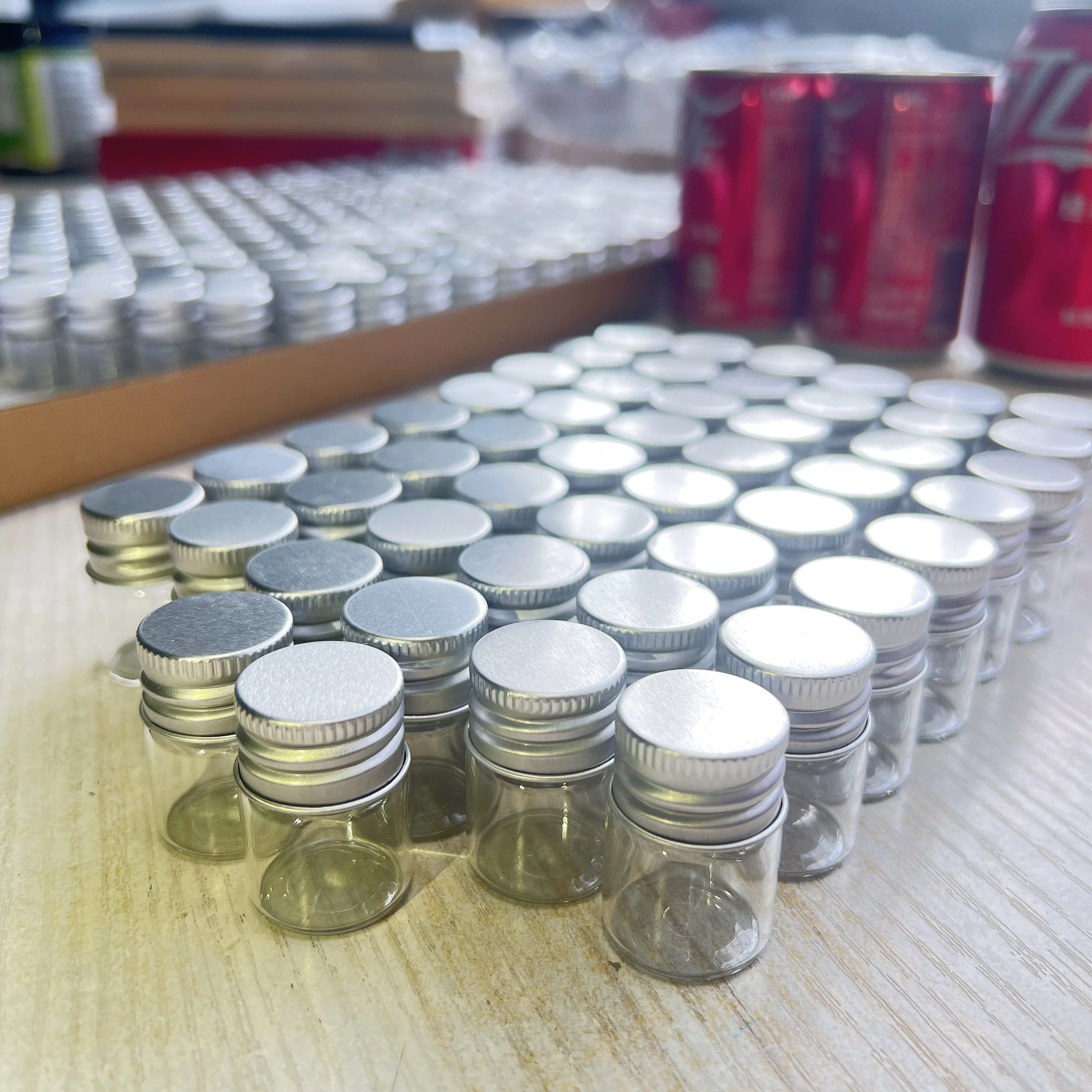 50/100 pcs 5ml Decor Glass Bottles Silver Screw Cap 13×22×30mm Small Mini Glass Jars with Aluminium Lids Diy Craft Wishing Vials