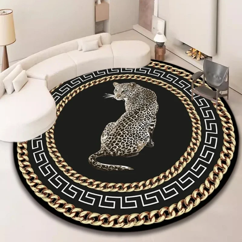 VIKAMA Licht Luxus Leopard Wohnzimmer Teppich Erweiterte Schlafzimmer Nacht Weiche Boden Matte Garderobe Couchtisch Plüsch Teppich