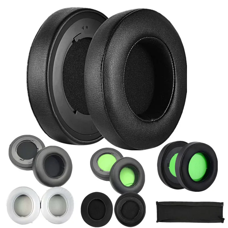 Replacement 1 Pair Earpads or Headband For Razer Kraken 7.1 V2 Headphones Ear Pads Headset Foam Cushion Black gray green