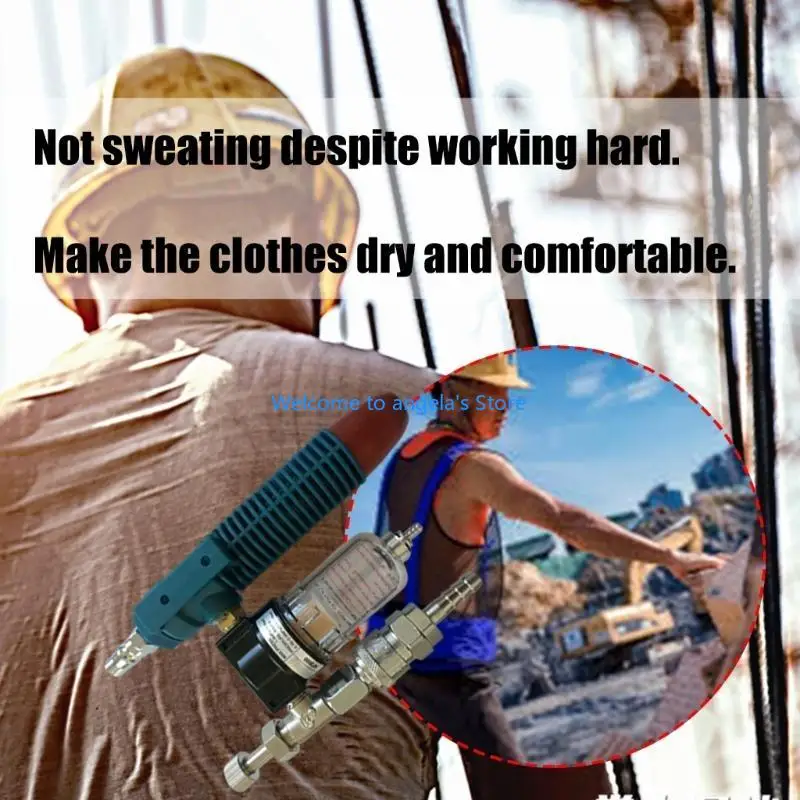 

X4YC Vortexes Tube Air Conditioner Waistcoat Vest Air Welding Steel Air Compressed Cooling Vest Cooling Clothing Women Men