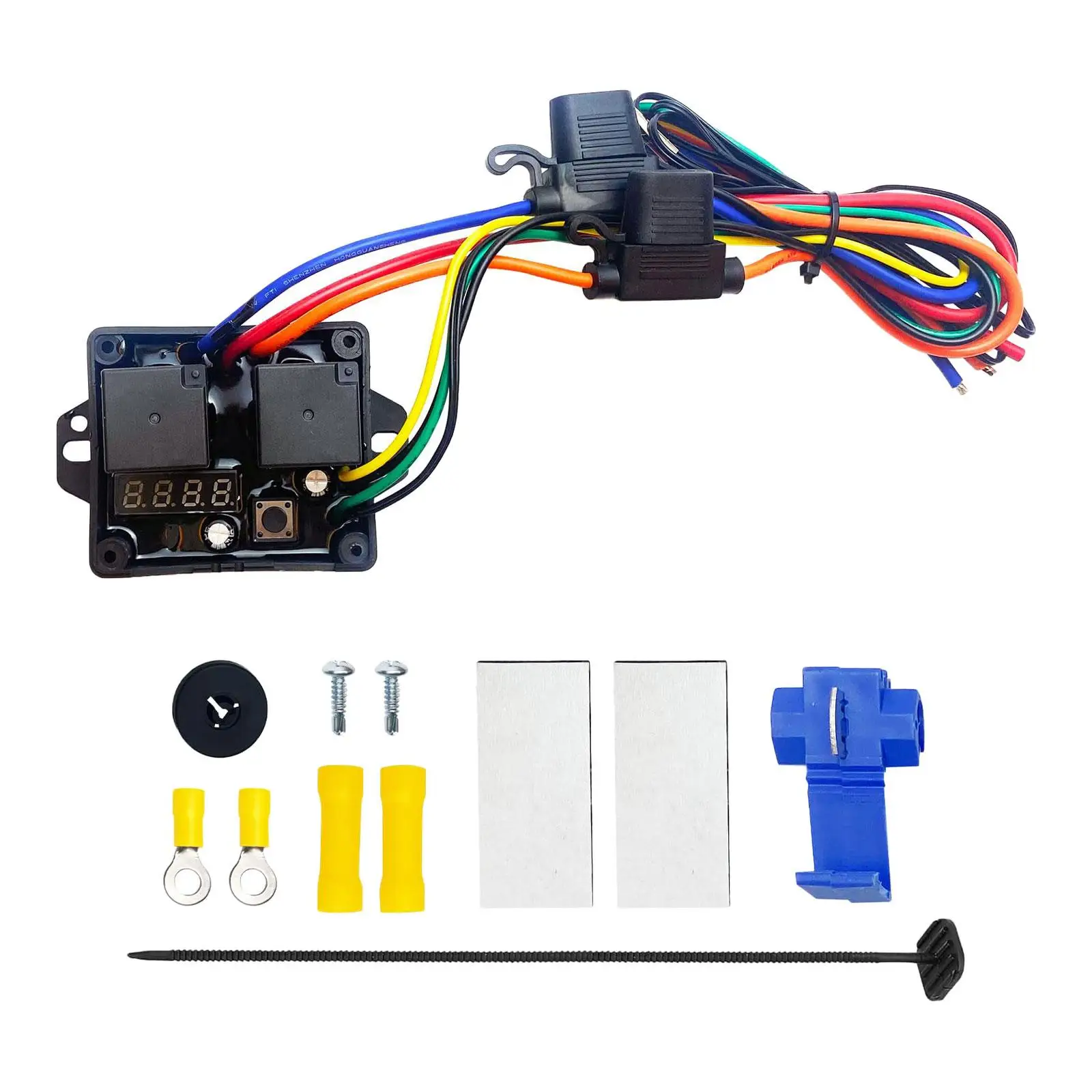 Controlador de ventilador de radiador digital 12V / 24V Kit de interruptor de ventilador térmico digital