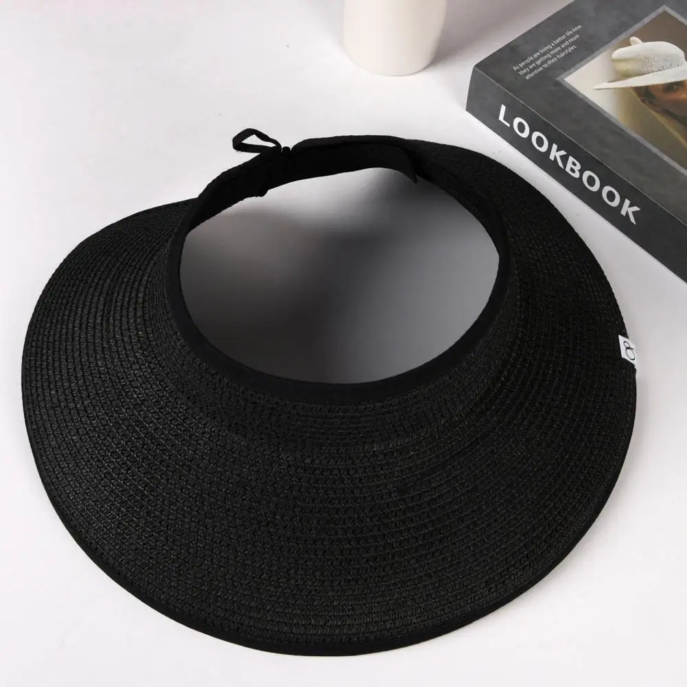 Summer Sun Protection Hat Breathable Wide Brim Straw Sun Hat for Summer Vacation Adjustable Anti-uv Beach Cap with Color for Men