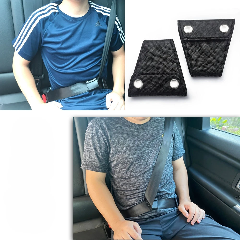 

1/2Pcs New Car Seat Belt Neck Guard Anti-length Adjuster Fixed Buckle Portable Limiter Anti-slip Adjuster