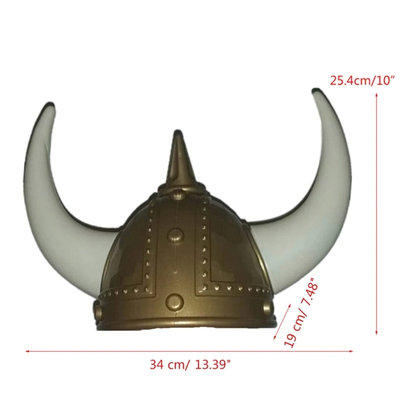 Viking Helmet Costumes Hat for Halloween Costume Party Favor Hats Halloween Accessories for 25.2in for Head Circumferenc