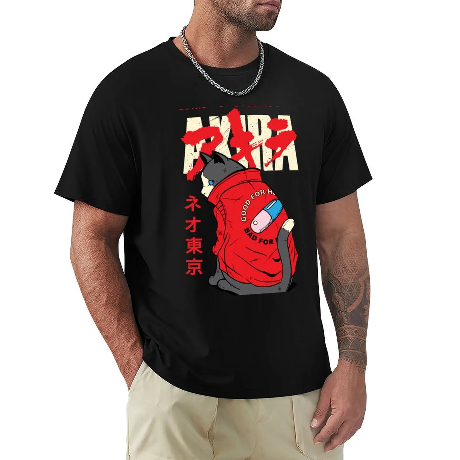 

Akira Cat T-Shirt Fashion Pattern Printed Tee Shirt