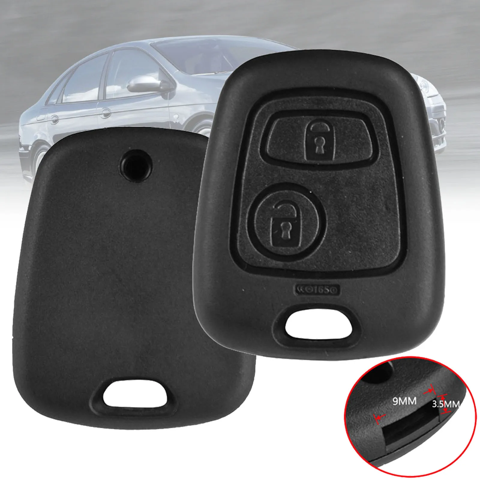 2 Buttons Car Key Replacement Remote Key Cover Shell For PEUGEOT 307 107 207 For Citroen C1 C2 Fob Case Fit VA2/HU83 Blade Xukey