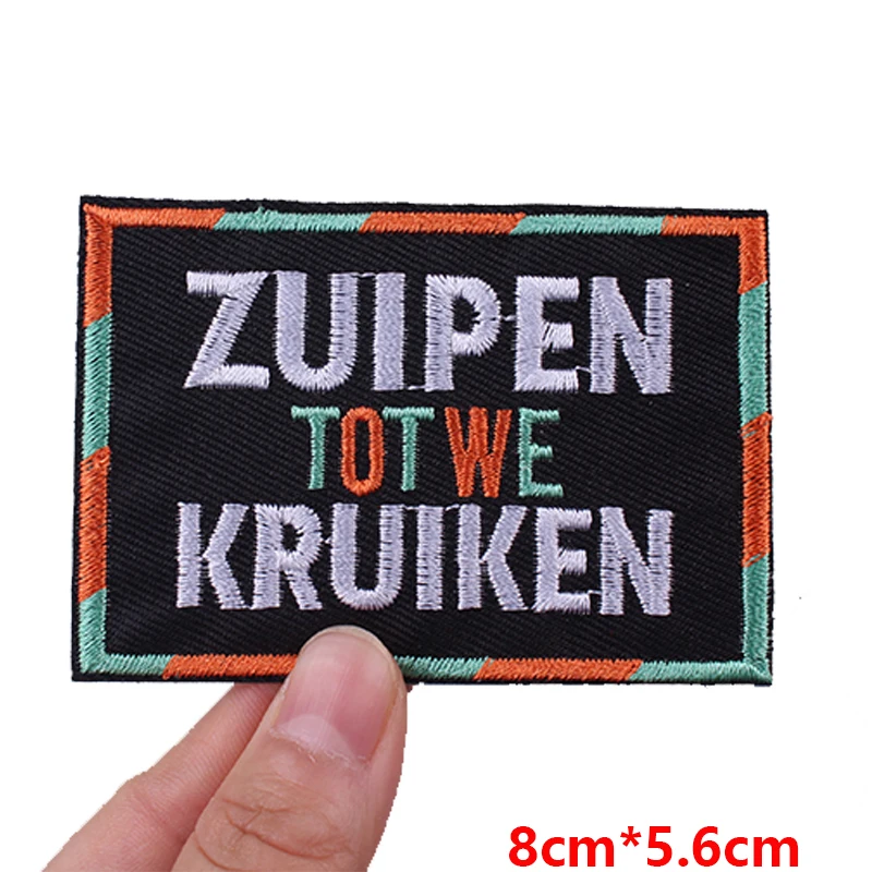 Nederland Kruikenstad embleem borduurpatch Nederland carnaval geborduurde patches voor kleding opstrijkbare patches voor kleding
