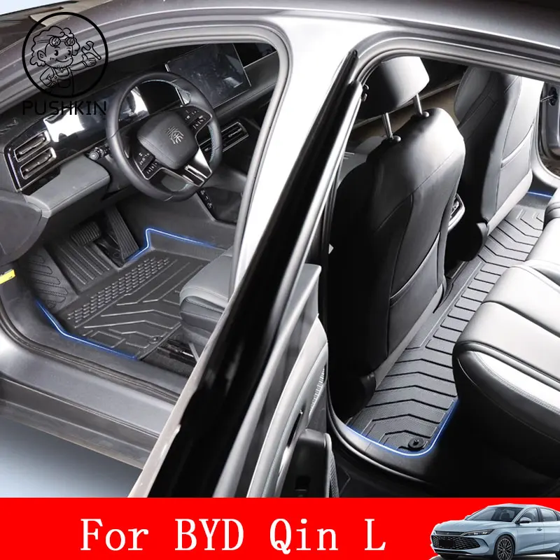 

For BYD Qin L DMI 2024 2025 TPE Floor Mats Cargo Liners All Weather Floor Liners Trunk Mat TPE Heavy Duty Waterproof Pad