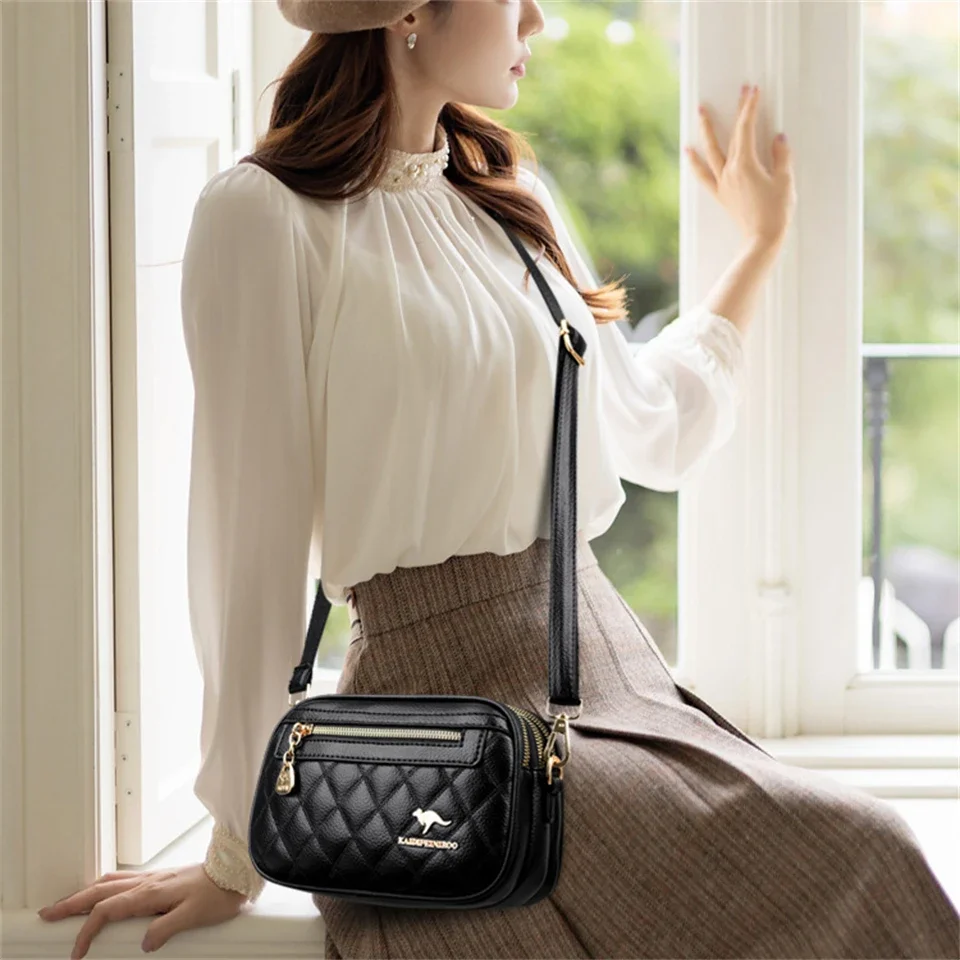 Women High Quality Leather Purse Shoulder Bags Luxury Designer Crossbody Bag Women Commuting Handbags Fashion Female Messenger