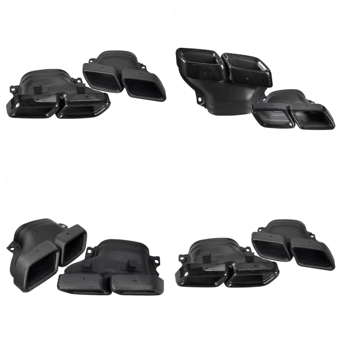 

Modified Carbon Fiber Stainless Steel Rear Exhaust Tailpipe Fit for Mercedes-Benz W205 C-Class C180/C200/C260L