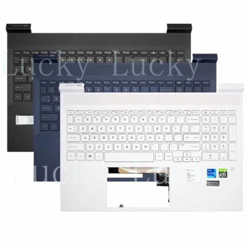 f  For HP Victus 16-D 16-E TPN-Q263 Q264 Laptop Palmrest Cover US Keyboard Backlit