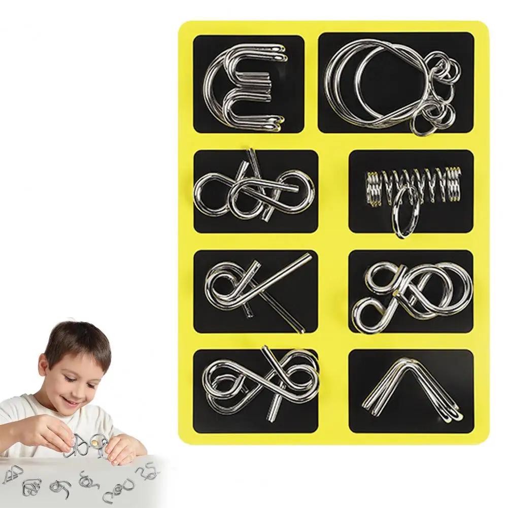 Casse-tête Puzzle anneau métal Puzzle anneau casse-tête 3d fil jeu pour enfants adultes éducatif Iq Test jouet pour garçons filles