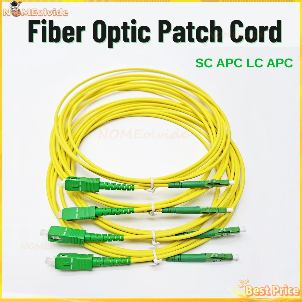 10 pcs SC/APC-LC/APC Patch Cord 2.0/3.0Mm Single Mode OS2 Optical Cable SM Simplex Fiber Optic Jumper