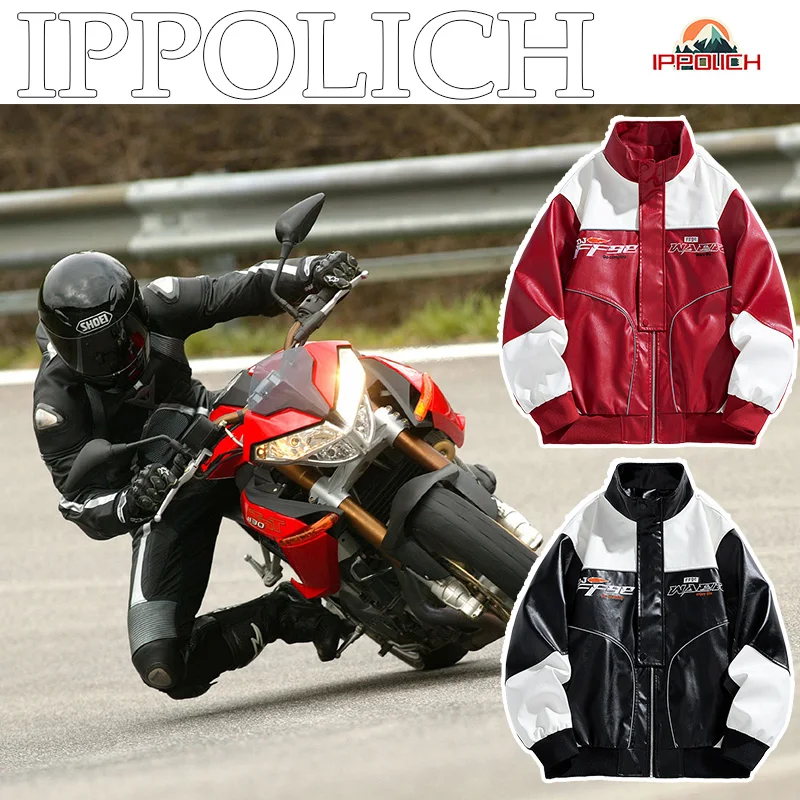 

Men Vintage Motorcycle Jacket Men Fashion New Biker Leather Jacket Male Embroidery Bomber Coat Autumn Pu Overcoat Brand Clothing