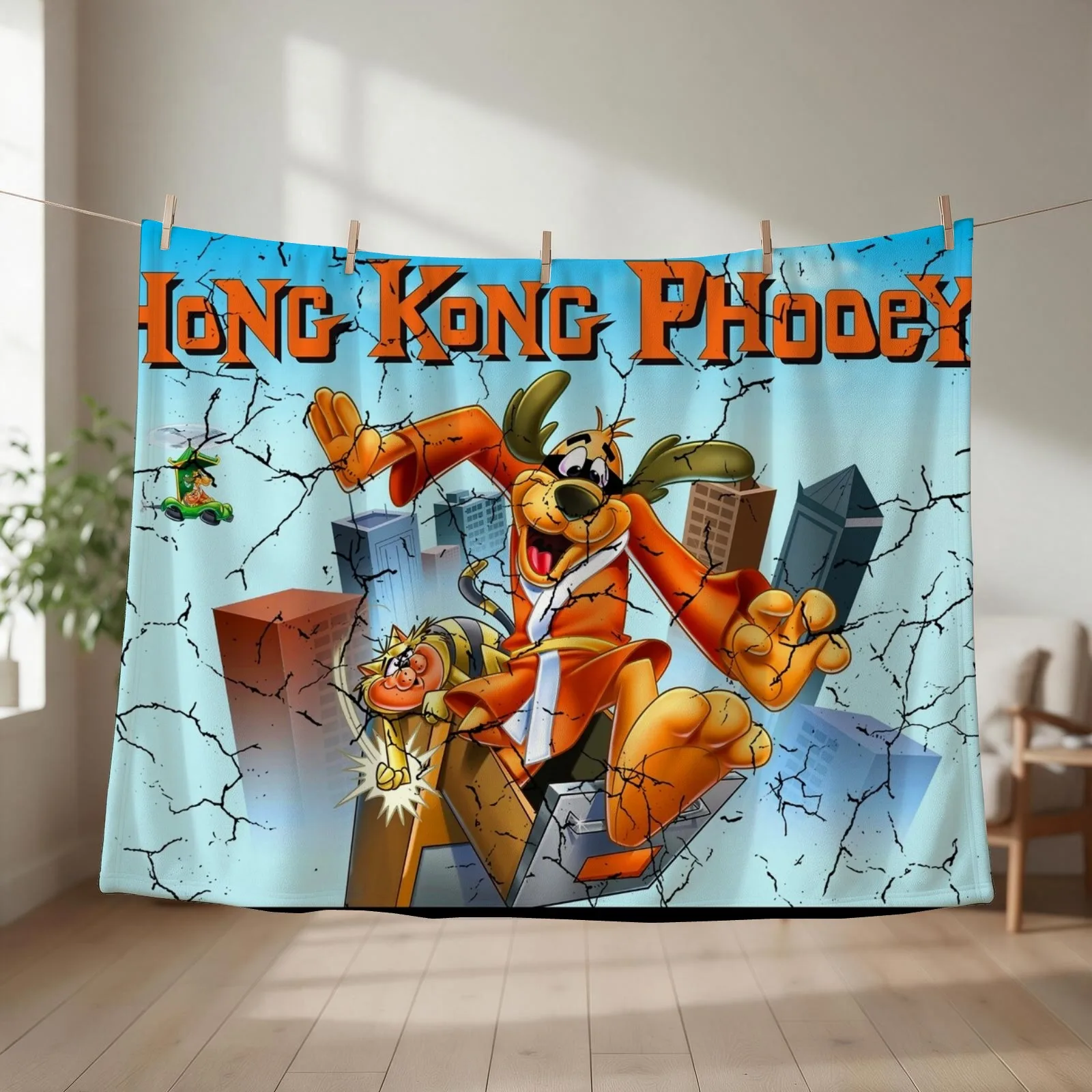 The Shepherd Master Throw Blanket Loose Furry Cute Plaid on the sofa Blankets