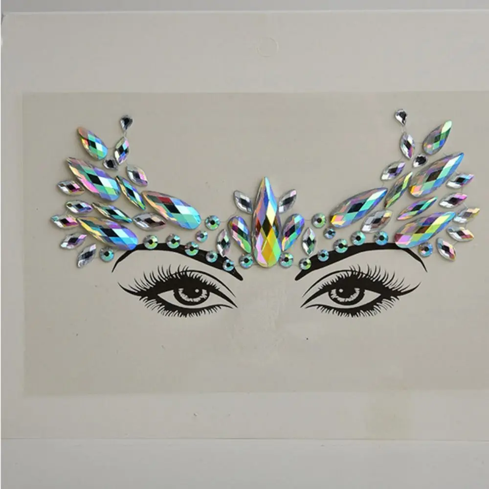 Acrylic Resin Masquerade Tidal Current Diamond Stickers Diamond Face Patch Eyes Decoration Facial Ornaments