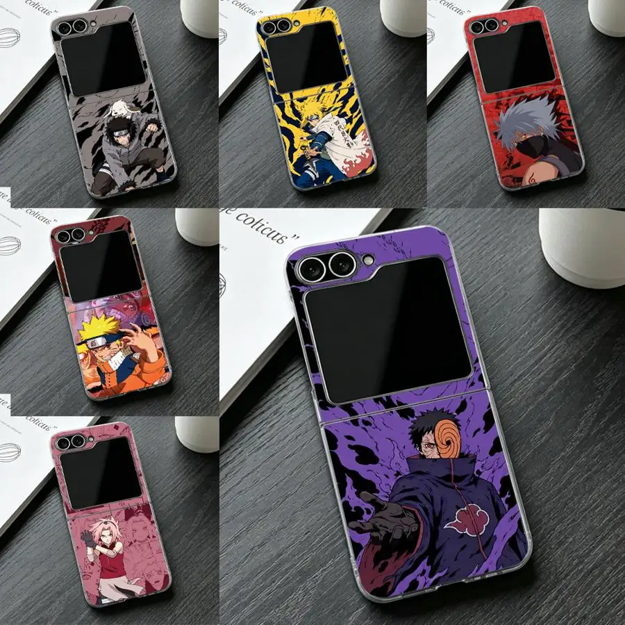 N-N-arutoS Kakashi Case for Samsung Galaxy Z Flip 7 Z Flip 6 5 4 3 ZFlip5 ZFlip3 ZFlip7 FE ZFlip4 ZFlip6 Transparent Soft Phone