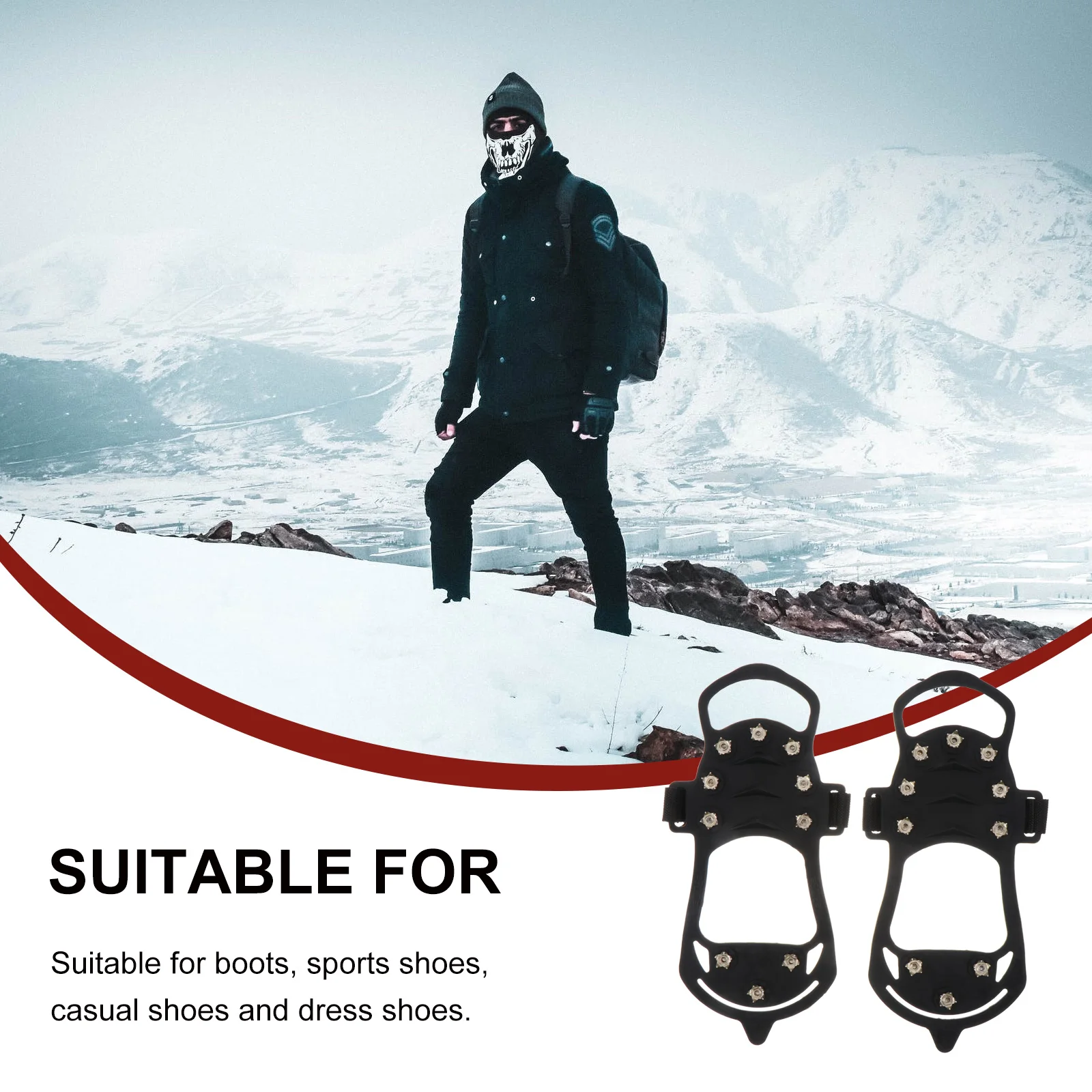

Crampons for Mountain Boots Anti-slip Shoe Cover Ice Claws Grippers Shoes Travel